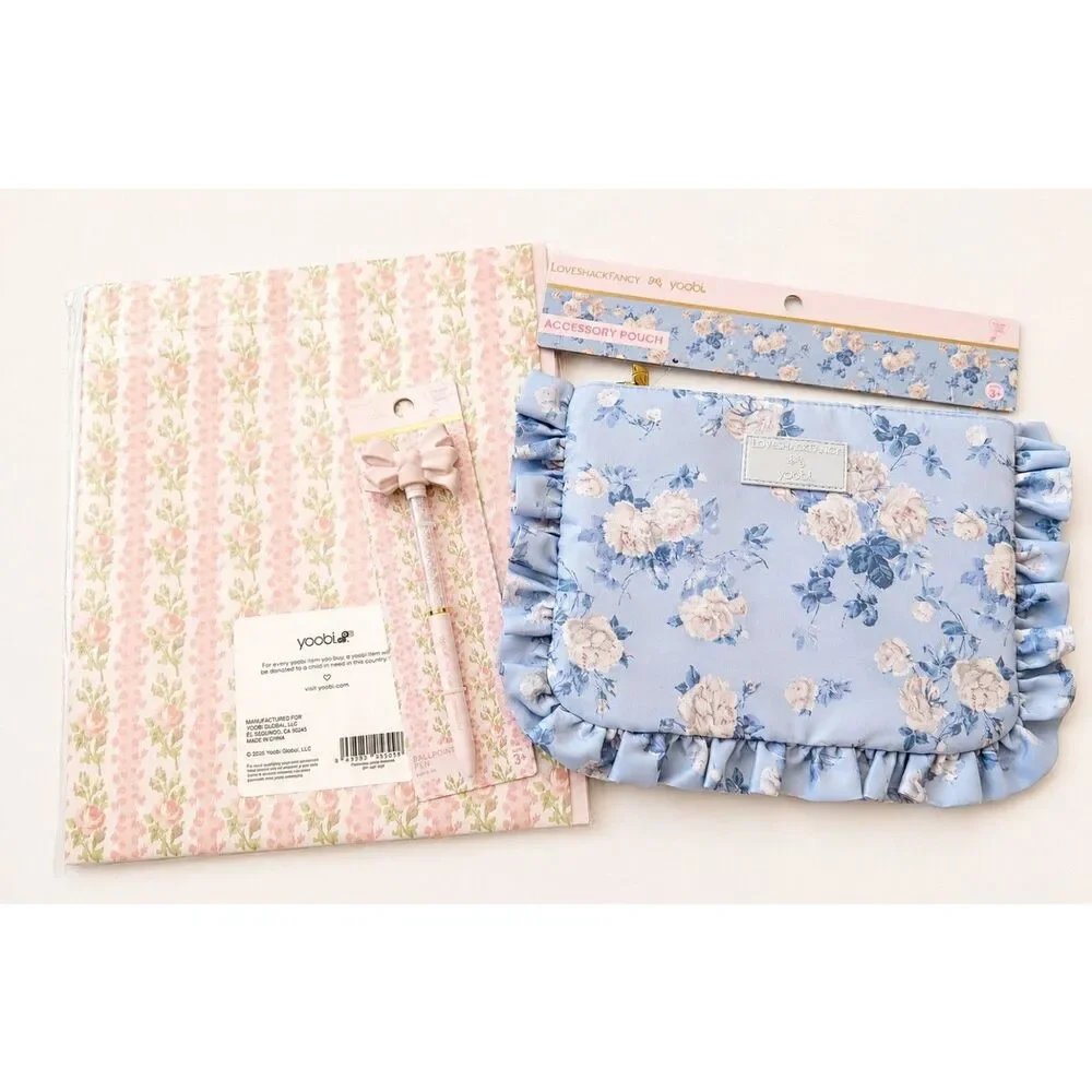 LoveShackFancy x Yoobi 4-Piece Floral School Supply Set — NEW